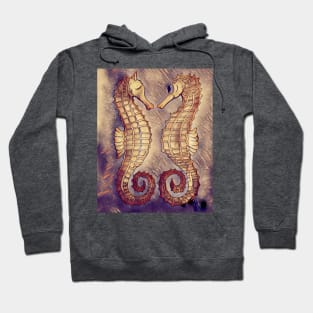 Seahorses in the Abstract Sea Hoodie